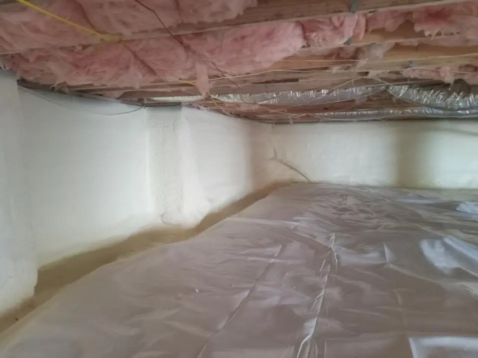 Crawl space encapsulation with closed-cell spray foam for Roof Maintenance in Brandon